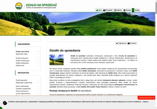 Działki rekreacyjne w pobliżu terenów leśnych